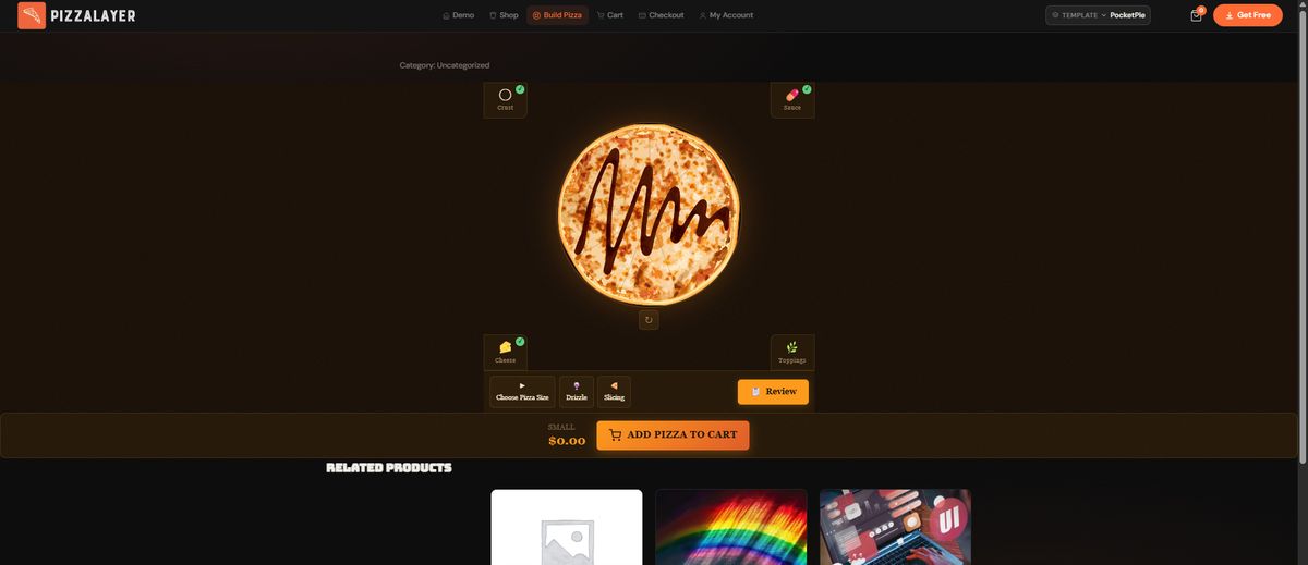 PizzaTier PocketPie template preview